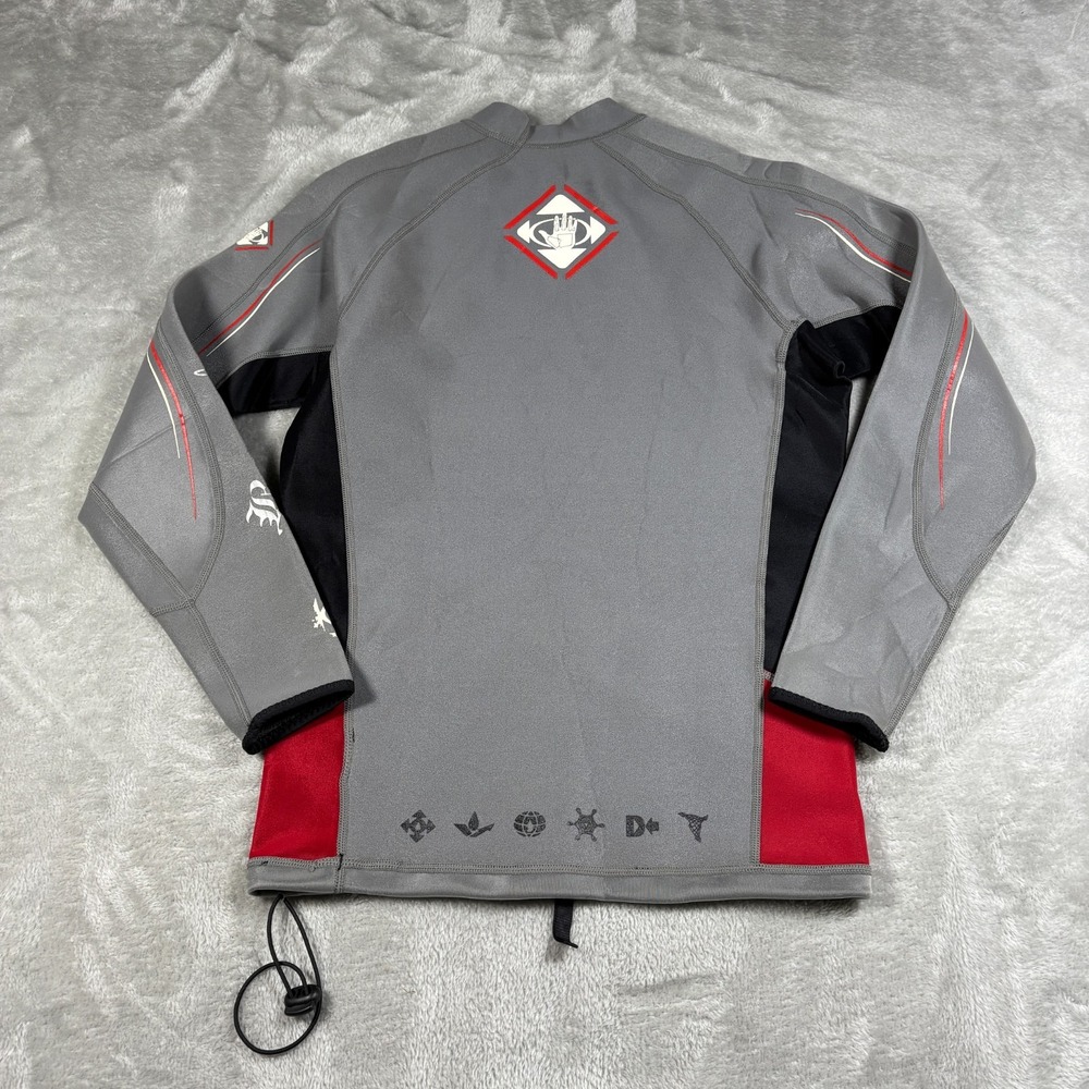 Body Glove Wetsuit Shirt Youth XL Gray Red Super Rover Long Sleeve Neoprene